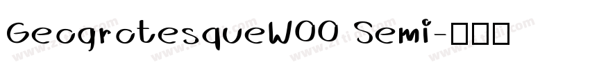 GeogrotesqueW00 Semi字体转换